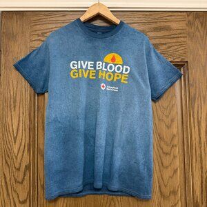 Gildan Ultra Cotton American Red Cross Give Blood Give Hope Blood Donor T-Shirt